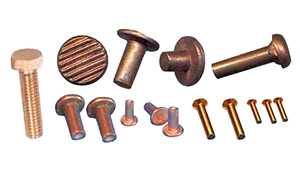Yinpecly 0.39 Length Round Head M4 Copper Solid Rivets Fastener for Electrical Applications Copper Finish Copper Tone 50pcs 